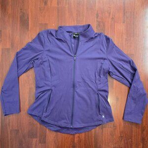 Woman's Spyder Active Full Zip Jumper Purple Size 2XL